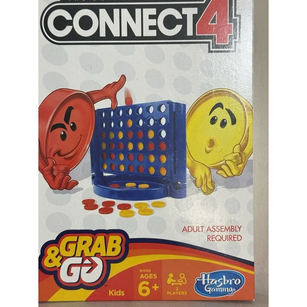 CONNECT 4 - Hasbro Gaming GRAB & GO Portable TRAVEL SIZE GAME Brand-New in Box